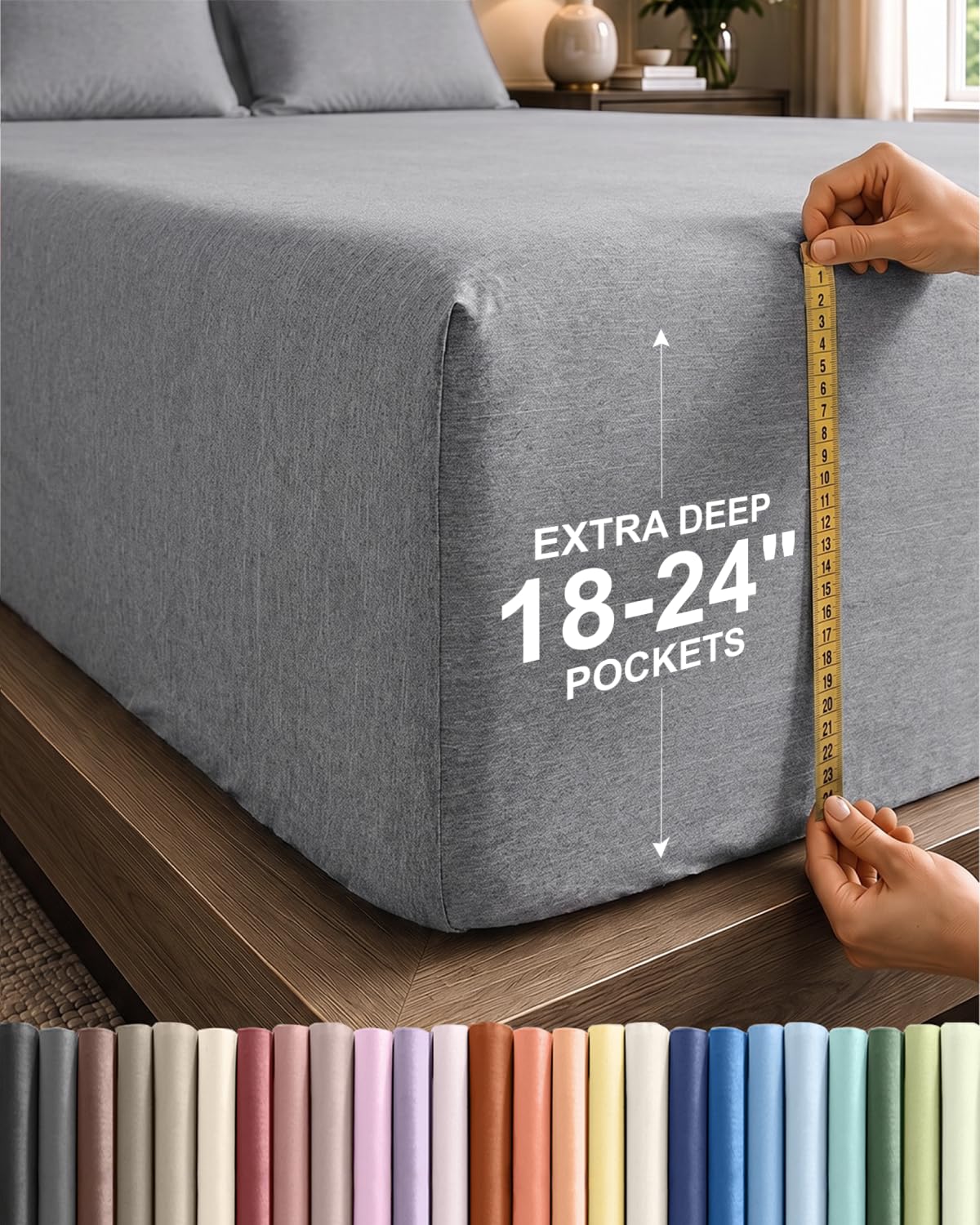 CGK Extra Deep Queen Single Fitted Sheet Only - Brown
