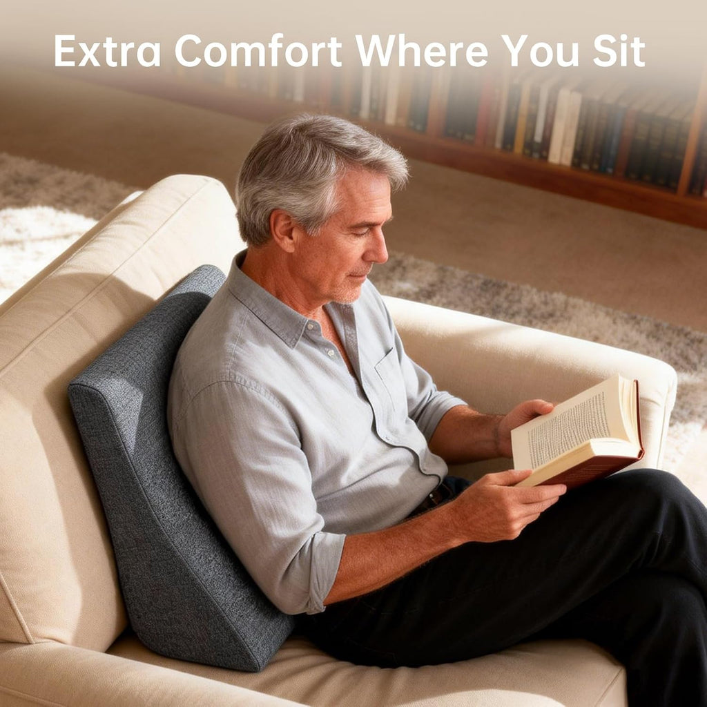 Vekkia Lumbar Support Pillow for Sofa(Gray)