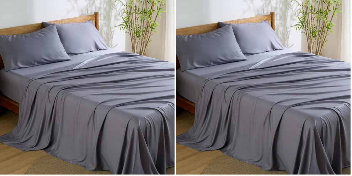 Bedsure PureWoven 100% Rayon Derived from Bamboo, Queen Sheets, 4 Pieces