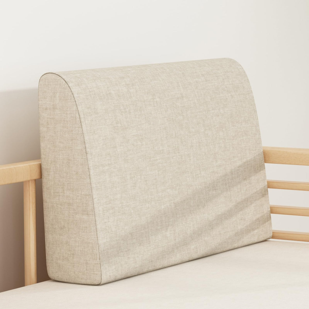 Couch Back Cushions Pillows, Wedge Pillow for Couch & Bed, Back Lumbar Support Pillow, High-Density Foam Backrest Cushion with Linen Cover for Back Pain Relief
