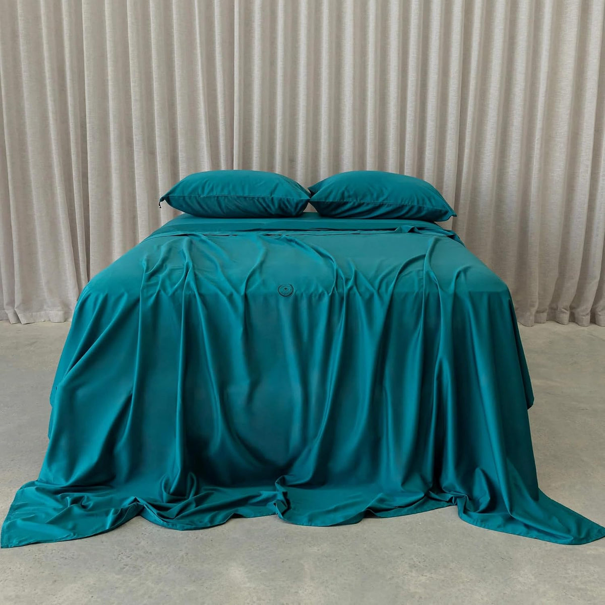 3.0 - 4-Piece Cotton Bedding Set with Fitted Sheet, Top Sheet & 2 Pillowcases - Luxury Bed Sheets for Full Size Beds - Premium Bedroom Essentials - Maui/Full