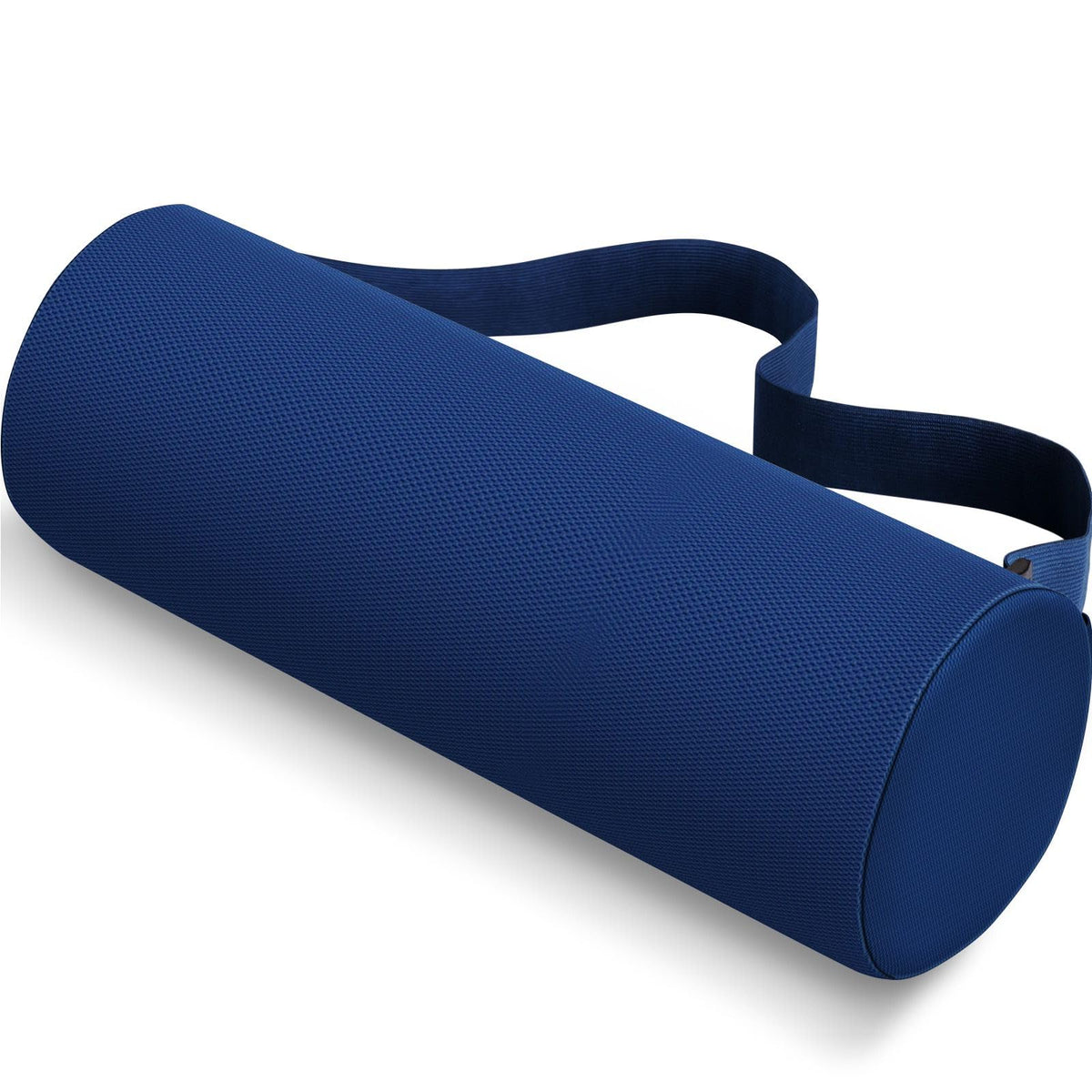 CushZone Lumbar Roll Support Pillow, Memory Foam Back Cushion, Black