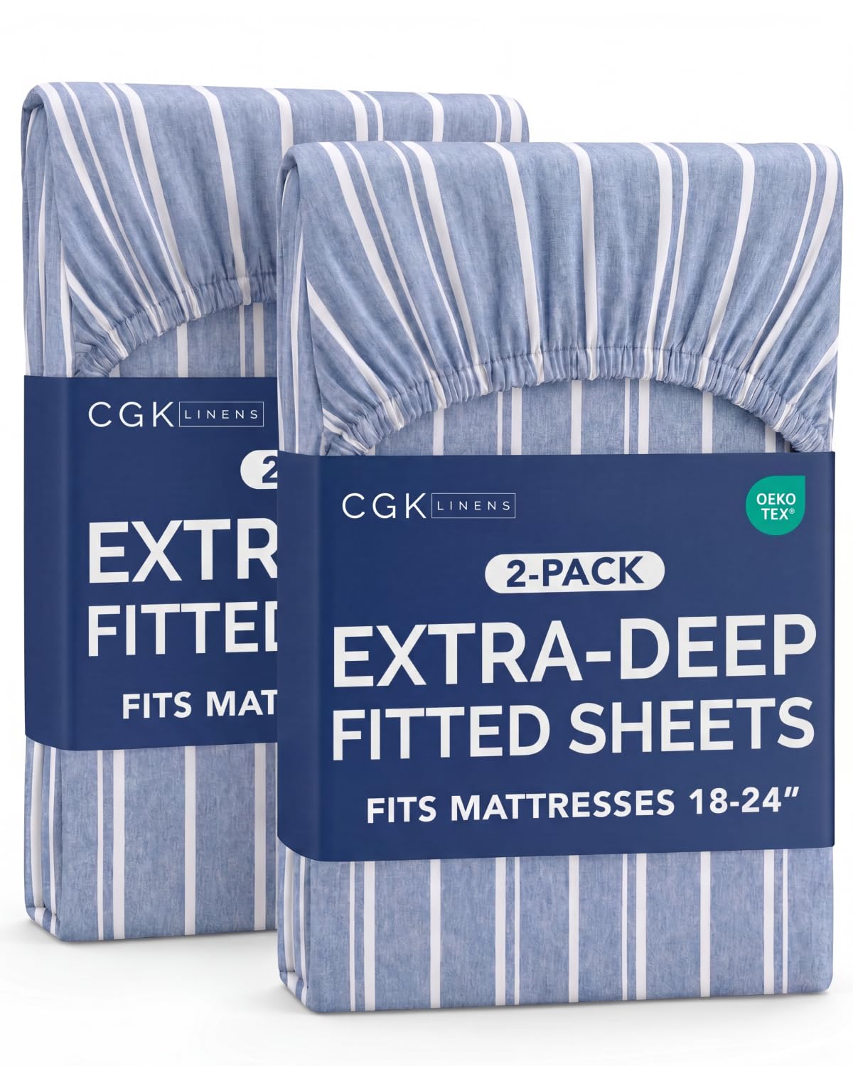 CGK Extra Deep Queen Single Fitted Sheet Only - Brown