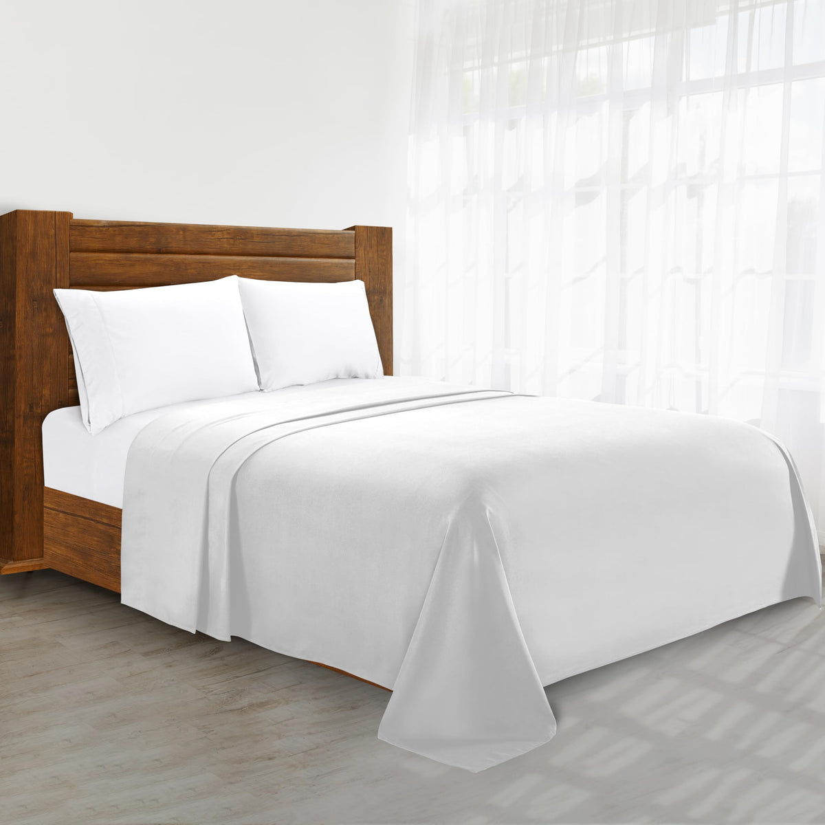 Luxury Flat Sheet on Amazon Elegant Comfort Wrinkle-Free 1500 Premier Hotel Quality 1-Piece Flat Sheet, King Size, Cream