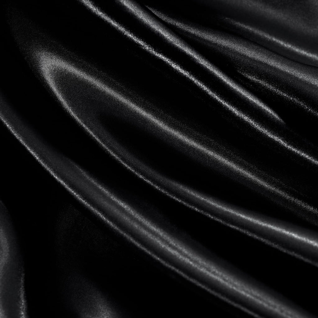 Satin Sheets Full Size - 4 Pieces Luxury Silky Soft Bed Sheets, Wrinkle-Free Black Satin Silk Sheet Set with 1 Deep Pocket Fitted Sheet, 1 Flat Sheet, 2 Pillow Cases
