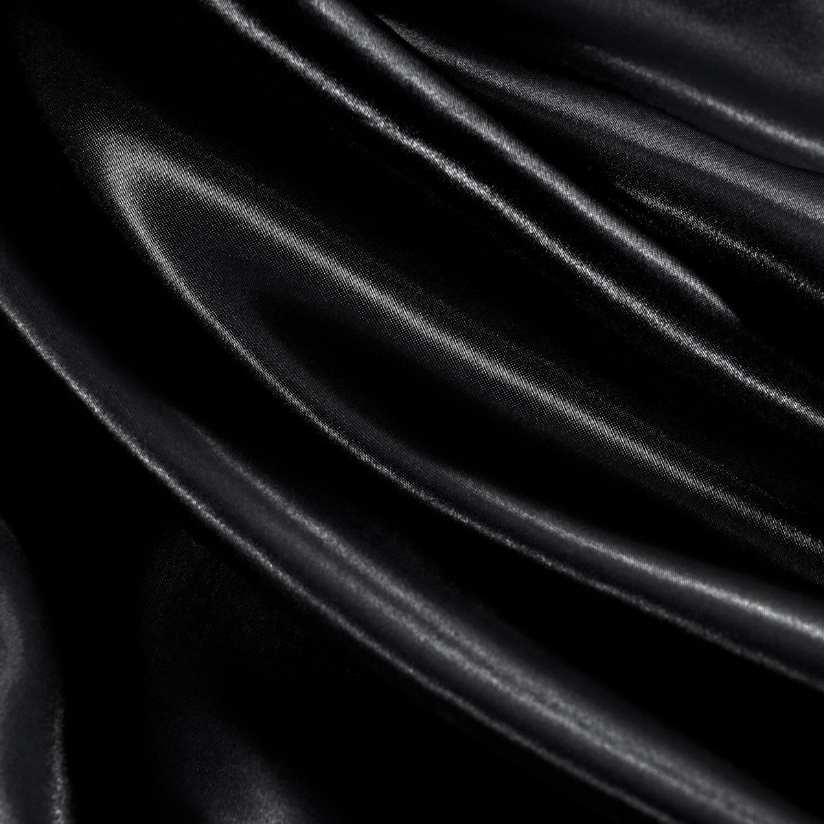 Satin Sheets Full Size - 4 Pieces Luxury Silky Soft Bed Sheets, Wrinkle-Free Black Satin Silk Sheet Set with 1 Deep Pocket Fitted Sheet, 1 Flat Sheet, 2 Pillow Cases