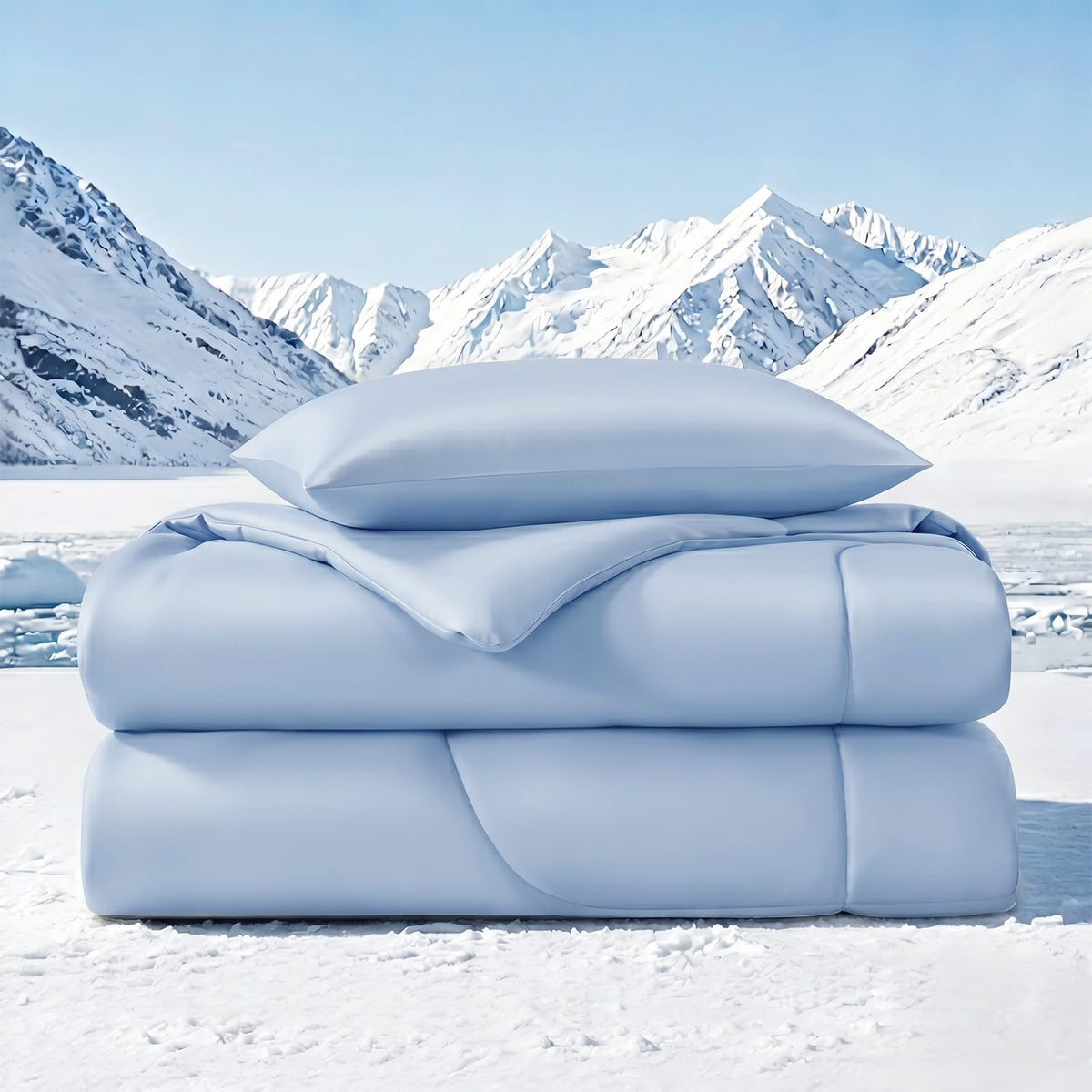 Quataly Cooling Comforter Set Twin Size Breathable Comforter with Sheets