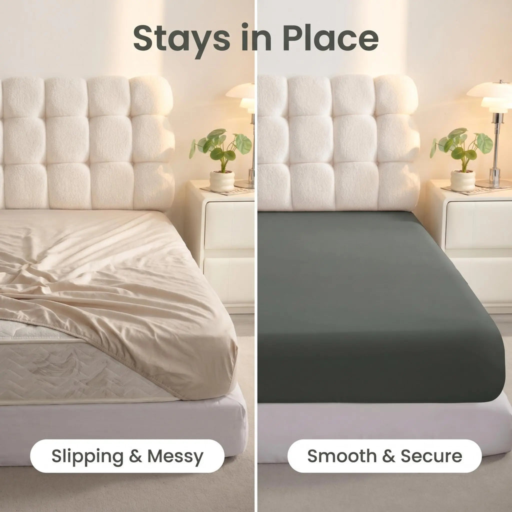 NTBAY Fitted Bed Sheet - Deep Pocket Fit Soft Comfy Bedding, Brushed Microfiber Breathable Wrinkle-Free Cover, All-Around Elastic Stays in Place, No Shrink, Chlorine-Free Bleach Safe, Tumble Dry Low, Oeko-Tex Certified