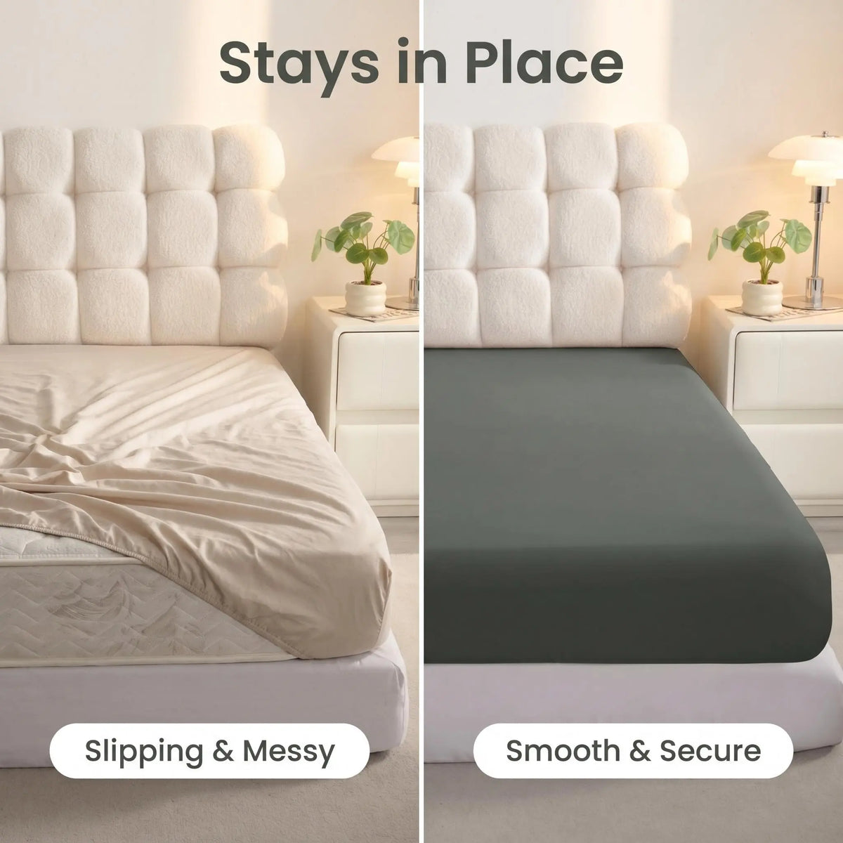 NTBAY Fitted Bed Sheet - Deep Pocket Fit Soft Comfy Bedding, Brushed Microfiber Breathable Wrinkle-Free Cover, All-Around Elastic Stays in Place, No Shrink, Chlorine-Free Bleach Safe, Tumble Dry Low, Oeko-Tex Certified
