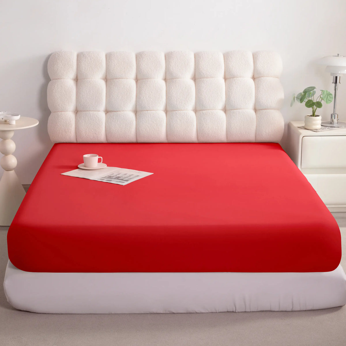 NTBAY Fitted Bed Sheet - Deep Pocket Fit Soft Comfy Bedding, Brushed Microfiber Breathable Wrinkle-Free Cover, All-Around Elastic Stays in Place, No Shrink, Chlorine-Free Bleach Safe, Tumble Dry Low, Oeko-Tex Certified