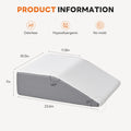 Sweetcrispy Premium Memory Foam Wedge Pillow - Supportive Sitting Sleep Cushion with Machine Washable Anti-Allergic Cover, Triangle Design for Sleep Apnea, Neck Care, Minimal Care Cooling Bedding Comfort