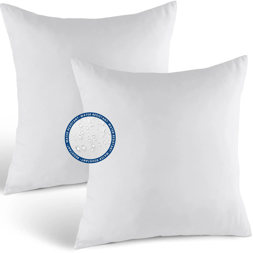 Utopia Bedding Outdoor Lumbar Pillow Inserts (Pack of 2, Pack of 4) - White Smooth 7D Virgin Polyester Fabric, Soft, Durable, Water-Resistant, Breathable, Ergonomic Posture Support, Hand Wash Only for Patio-Porch Furniture