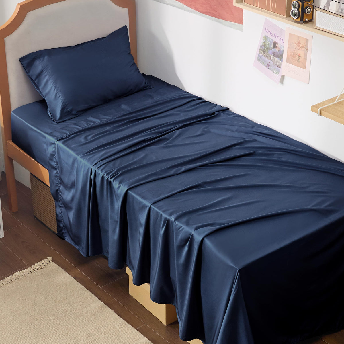 Bedsure PureWoven 100% Rayon Derived from Bamboo, Queen Sheets, 4 Pieces