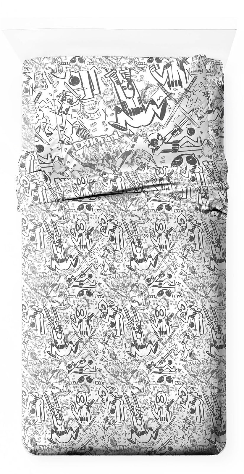 Jay Franco Sheet Set with Fitted, Flat Sheets & Pillow Cover - Ultra-Soft Bedding with Pillowcase for Room Decor, Multi - Hello Kitty, 3 Piece Twin