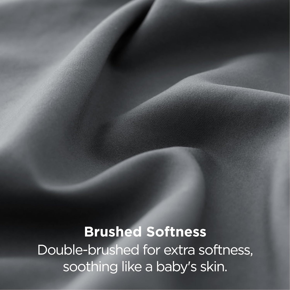 Bedsure Pillow Cases Queen Set of 2 - Dark Grey Double Brushed Microfiber Pillowcases 2 Pack, Super Soft Cooling Pillow Sham Covers with Envelope Closure, Wrinkle, Fade Resistant, 20”x30“