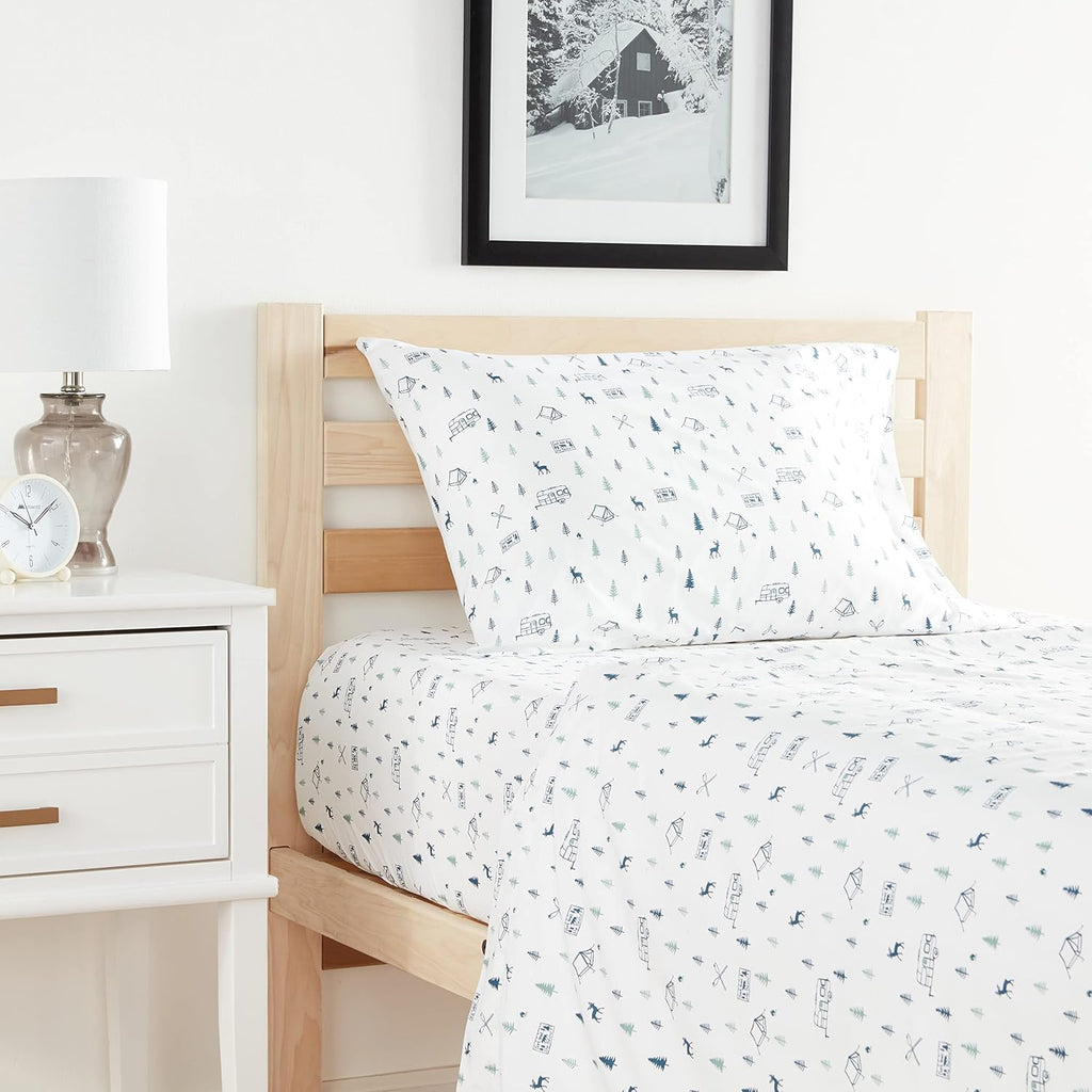 Eddie Bauer - Twin Size Sheet Set with Fitted Sheet & Pillowcase