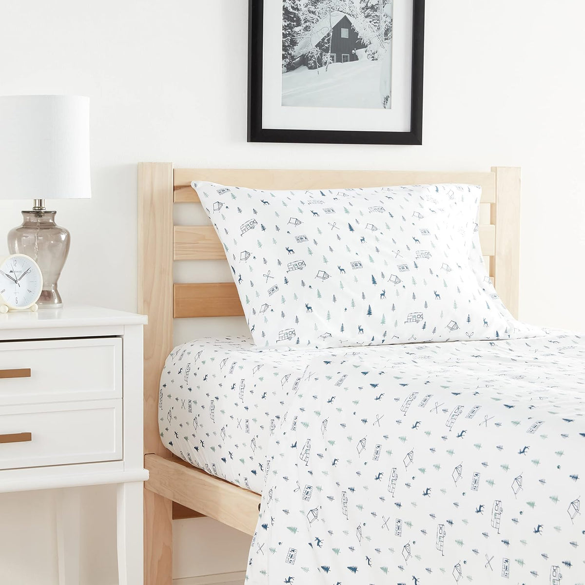 Eddie Bauer - Twin Size Sheet Set with Fitted Sheet & Pillowcase