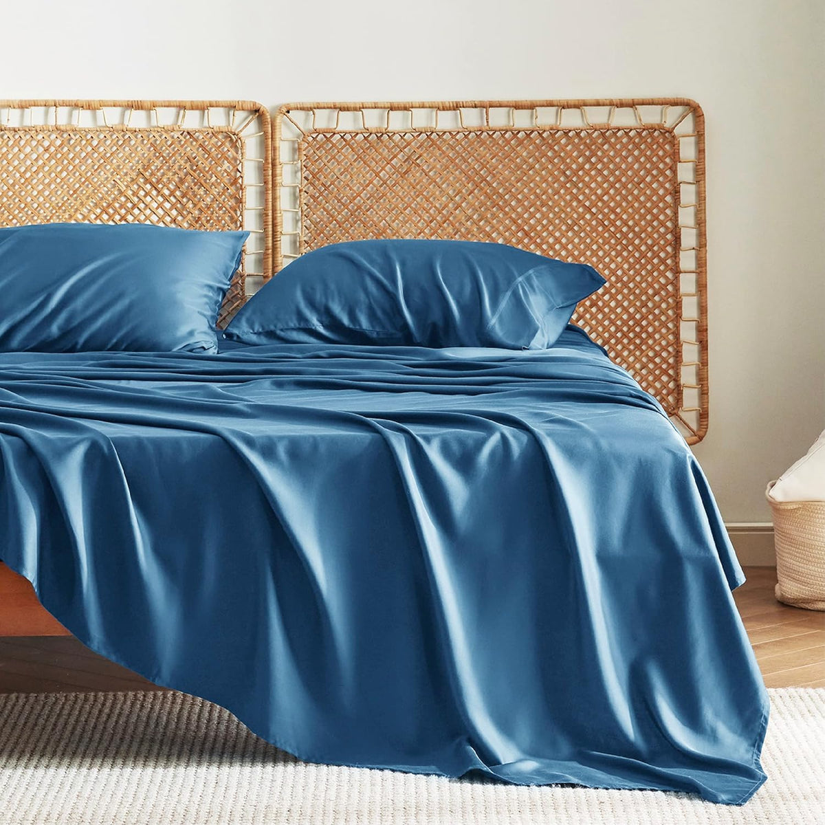 Bedsure PureWoven 100% Rayon Derived from Bamboo, King Size Sheets Set
