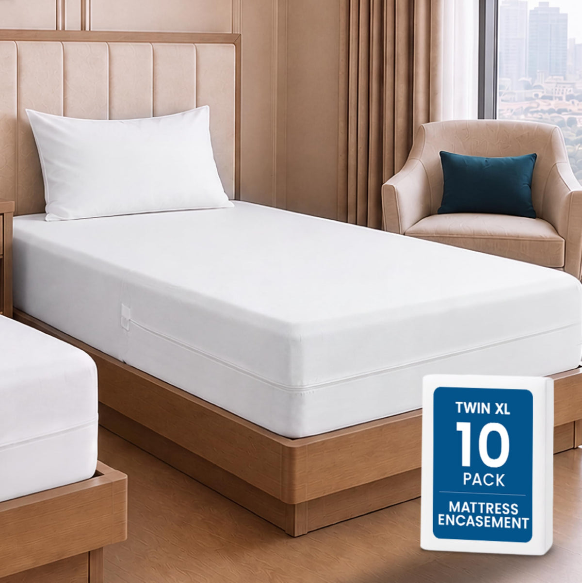 Utopia Bedding King Size Mattress Protector Zippered, 100% Waterproof
