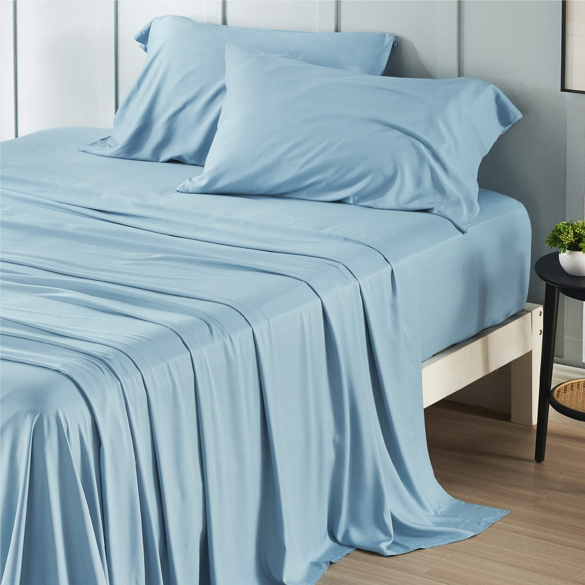 Bedsure PureWoven 100% Rayon Derived from Bamboo, King Size Sheets Set