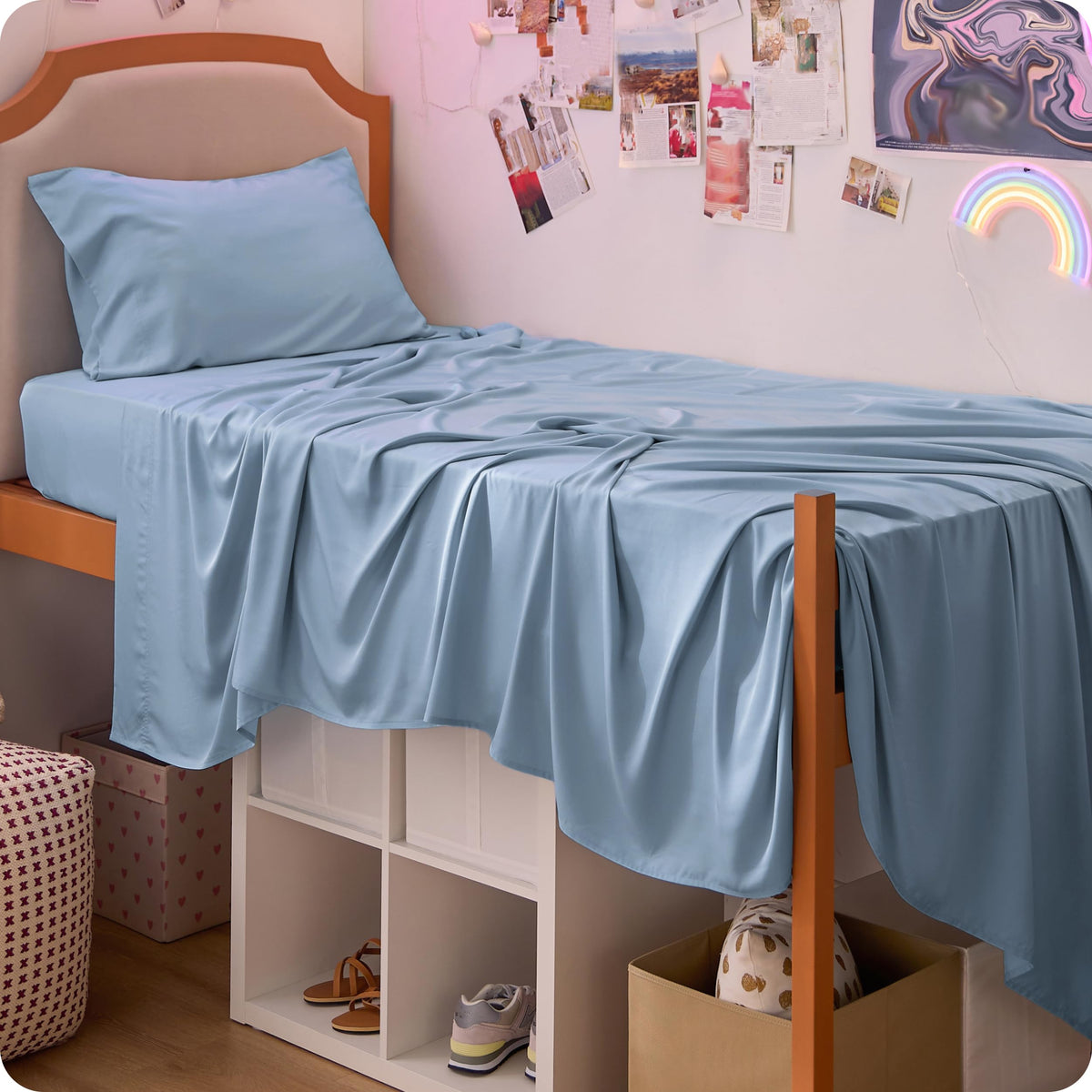 Bedsure PureWoven 100% Rayon Derived from Bamboo, Queen Sheets, 4 Pieces