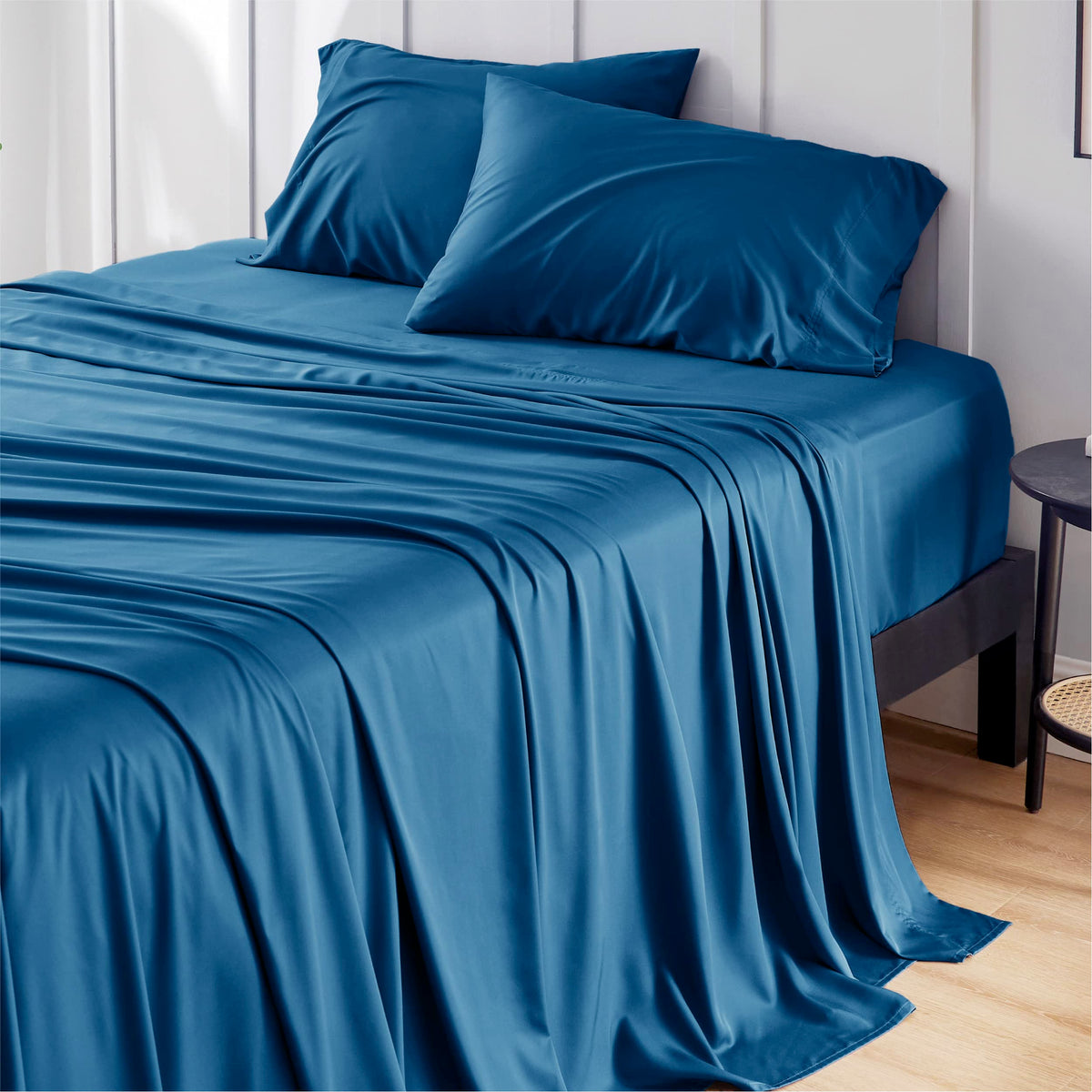 Bedsure PureWoven 100% Rayon Derived from Bamboo, King Size Sheets Set