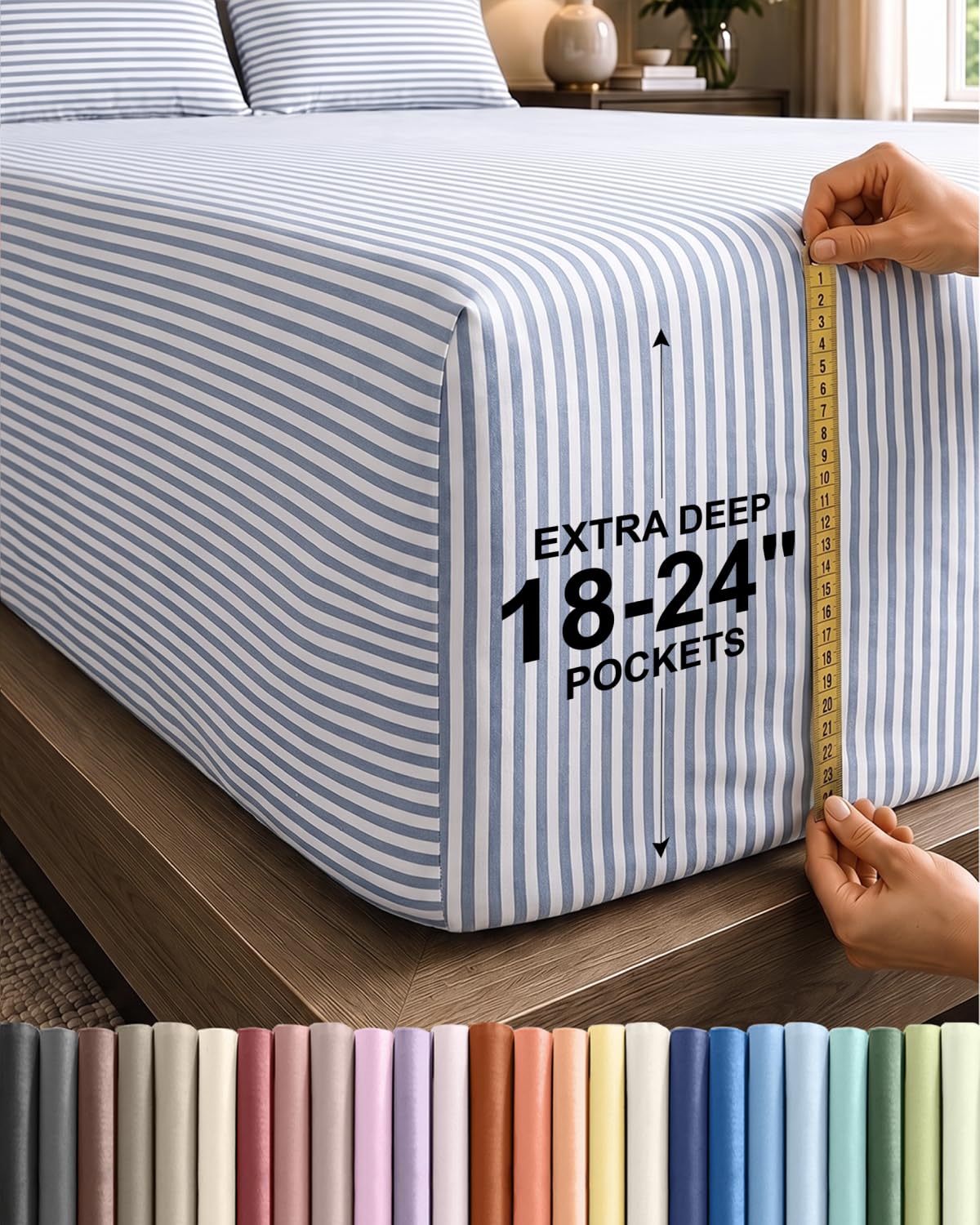 CGK Extra Deep Queen Single Fitted Sheet Only - Brown