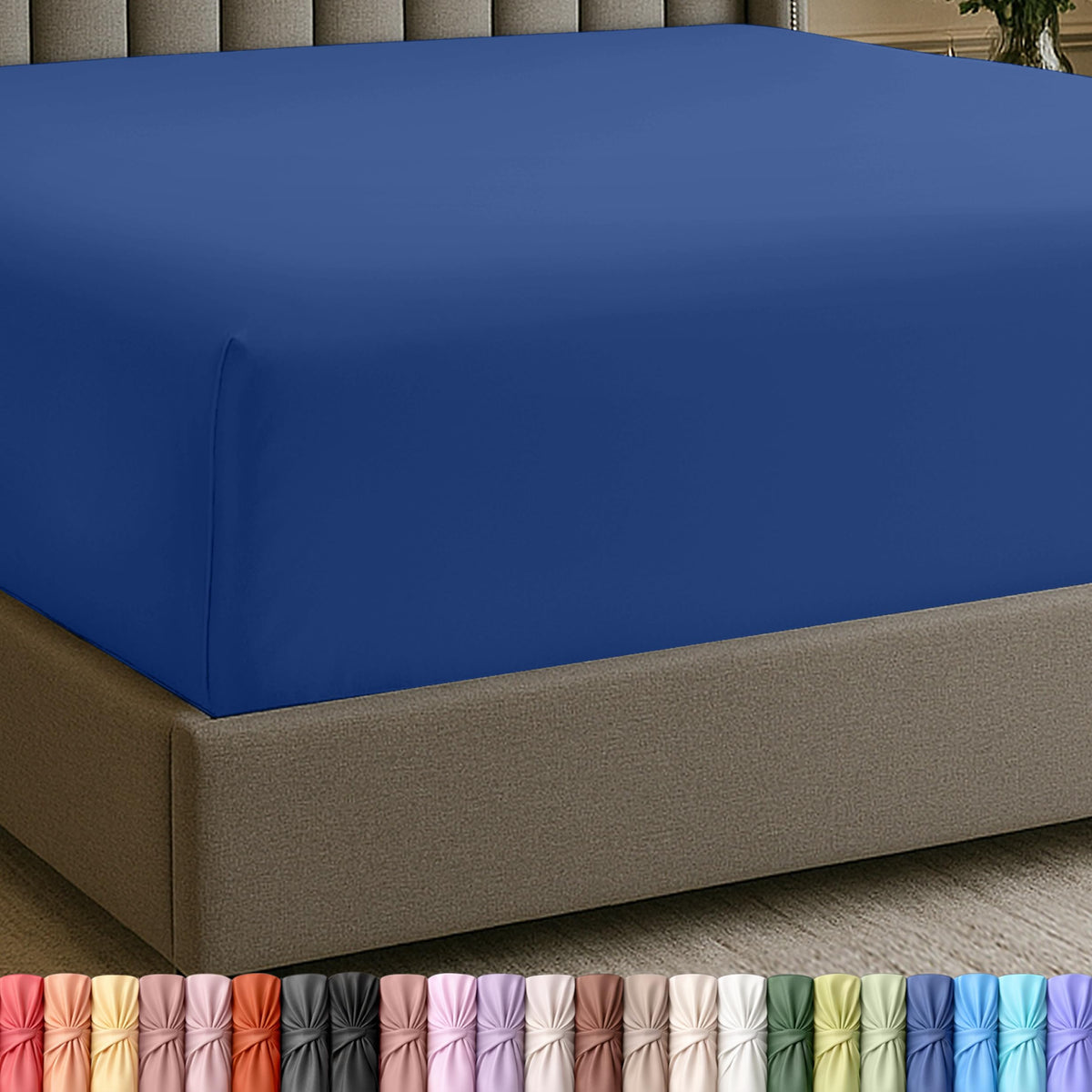 Extra Deep Pocket Queen Fitted Sheet, Fits 16-21 Inch Mattress, Grey