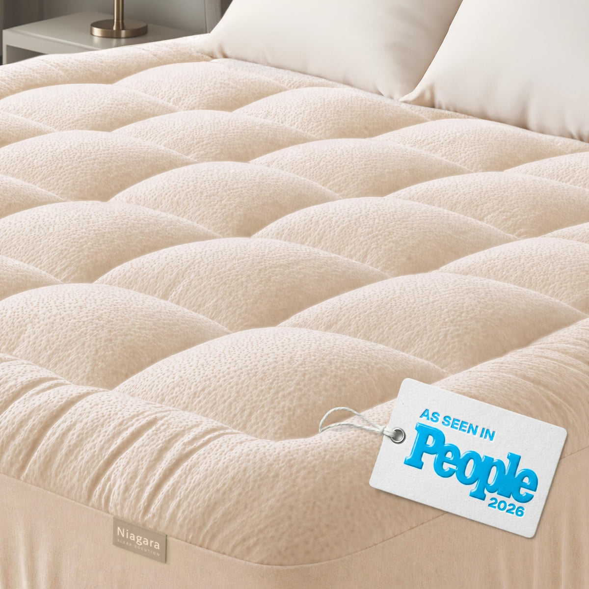 Niagara Sleep Solution Queen Ultra Soft Mattress Topper — Back Pain Relief