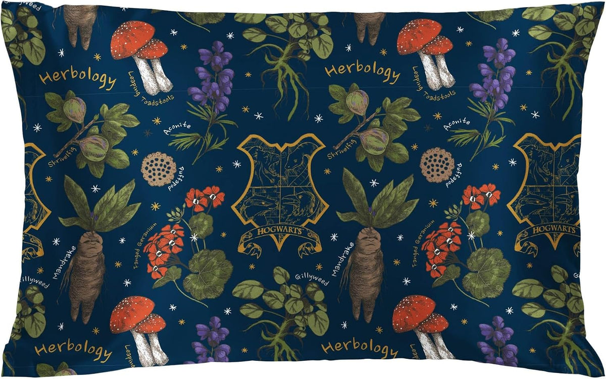 Jay Franco Satin Pillowcase - Standard Size 20x30 Inch Silky Soft Premium Pillow Cover, Blue - Harry Potter