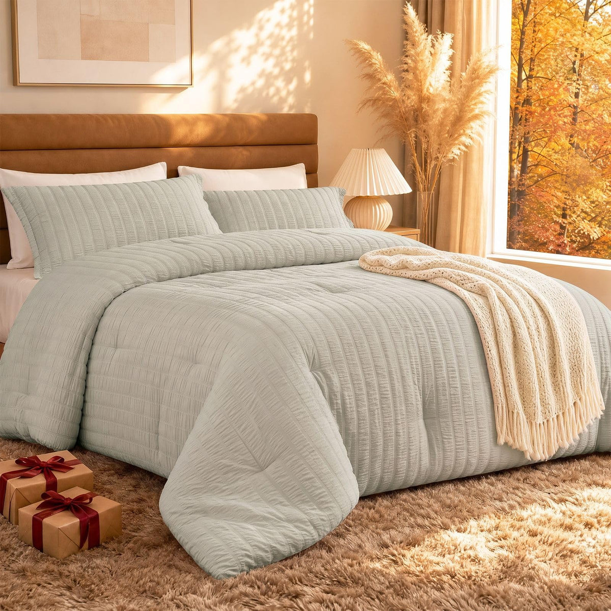 Quataly Cooling Comforter Set Twin Size Breathable Comforter with Sheets