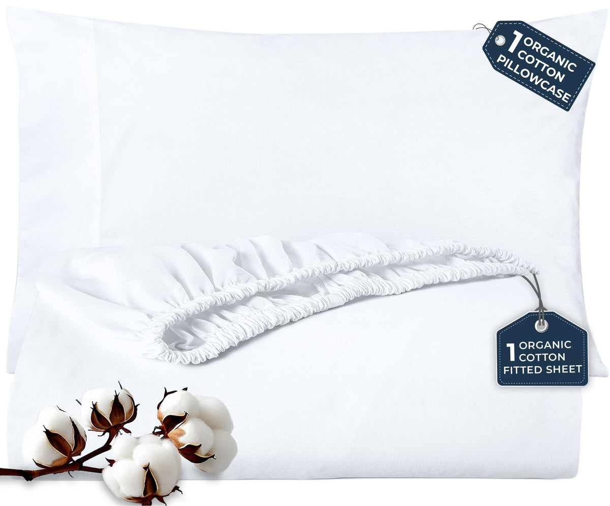 Royale Linen Fitted Sheet With Pillowcases - Queen Fitted Sheets With 2 Pillowcase - 300 Thread Count 100% Organic Cotton - Fit Mattress Up to 18" Deep - Soft & Breathable - Sage Green (No Flat Sheet)