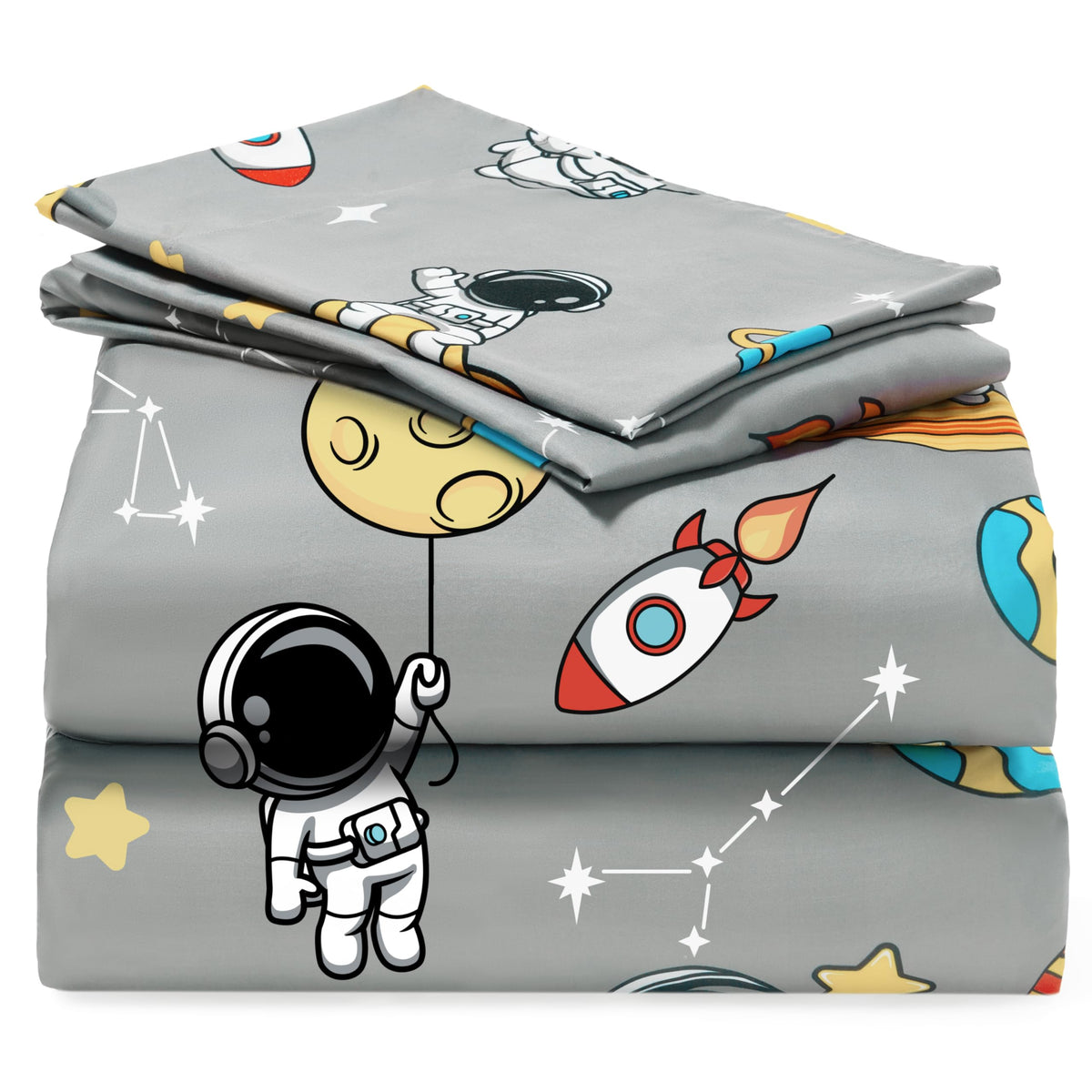 Joiedomi Kids Twin Sheet Set Unicorn - 3 Piece Soft Microfiber Bed Sheets - Deep Pocket Wrinkle Free, Cozy Toddler Bedding Set, Fade Resistant Breathable for Boys Girls Teens
