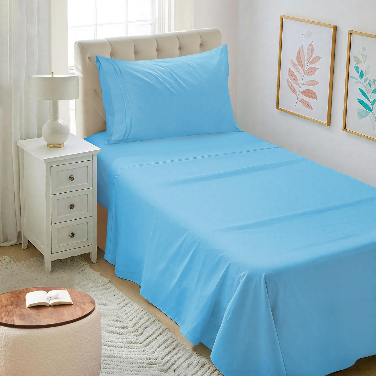 Mejoroom Queen Size Sheet Set - Hotel Luxury 1800 Bedding Sheets & Pillowcases - Deep Pocket Fitted Sheet, Soft, Breathable, Wrinkle & Fade Resistant - 4 Piece (Queen, Blush Pink)