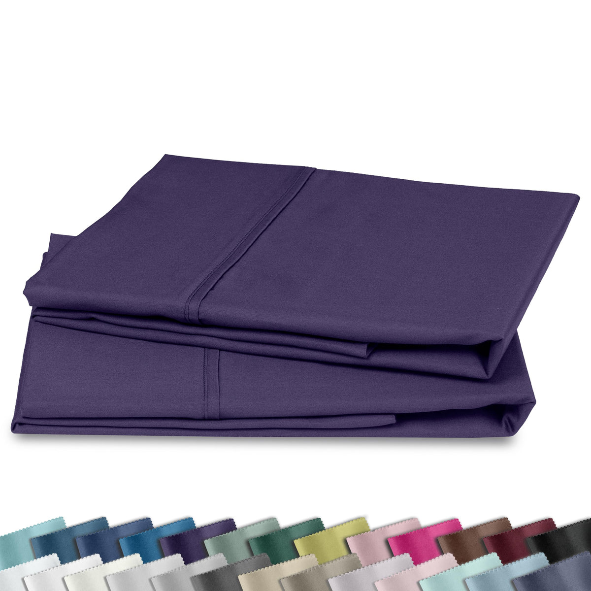 California Design Den 2-Pack Pillow Cases Standard Size, 100% Cotton Sateen