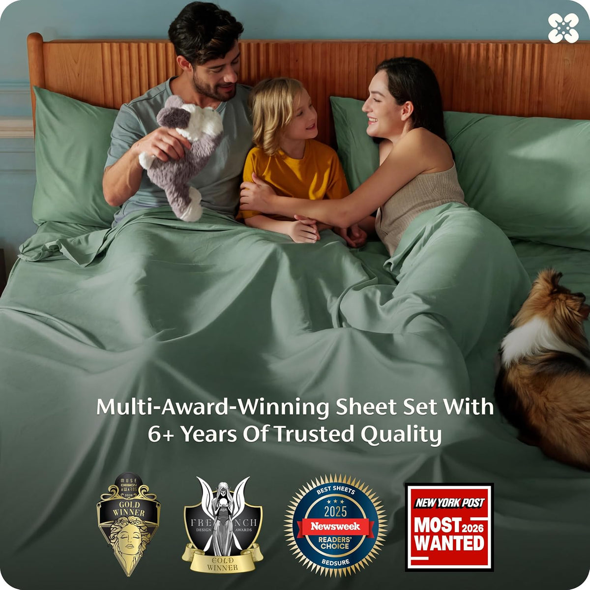 Bedsure PureWoven 100% Rayon Derived from Bamboo, Queen Sheets, 4 Pieces