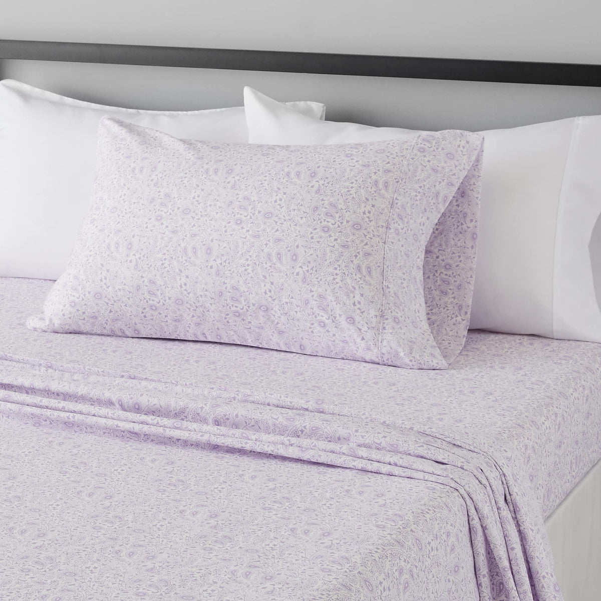 Amazon Basics Lightweight Super Soft Easy Care Wrinkle-Free Breathable Brushed Microfiber 3-Piece Bed Sheet Set with 14-Inch Deep Pockets, Twin, Dark Gray, Solid