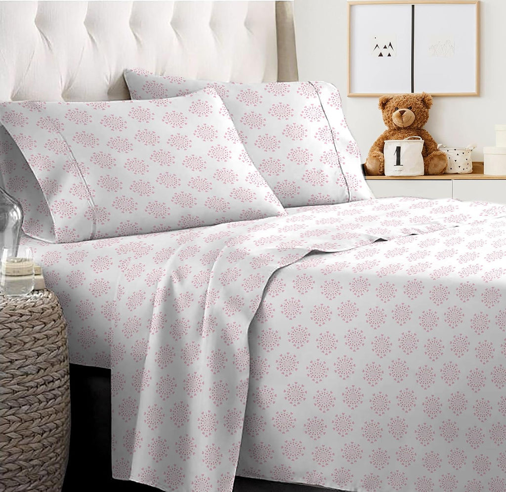 Full Sheets Set Kids Boys/Girls, Bed Sheets Kids, Cute Bed Sheet, Includes Flat, Fitted and 2 Pillowcases, 4 Piece