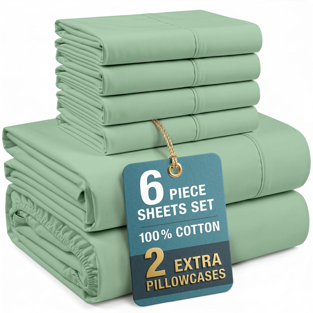 Casa Platino King Size Sheets Set –100% Cotton King Sheets with 4 Pillowcases, Lightweight Feel & Secure Fit, Crisp & Breathable Percale Weave with 15" Deep Pocket, Soft and Cozy – Pure White