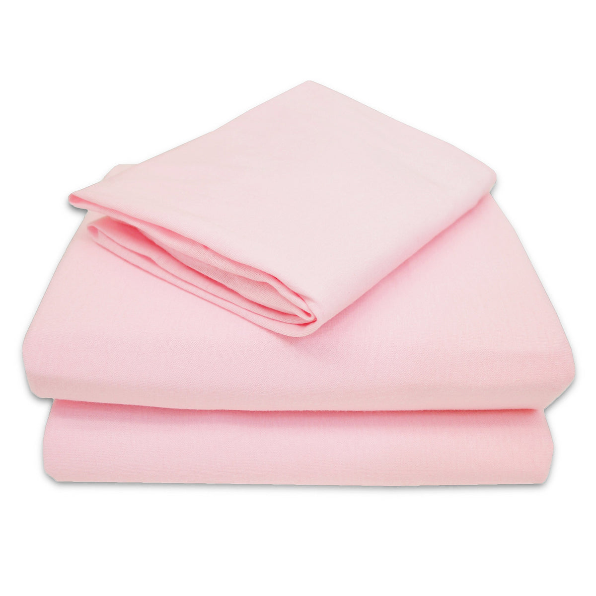 American Baby Company 28" x 52" 100% Natural Cotton Jersey Knit Toddler/Crib Sheet Set – 3-Piece Soft & Breathable Crib/Toddler Bedding Set, Pink, for Girls and Boys