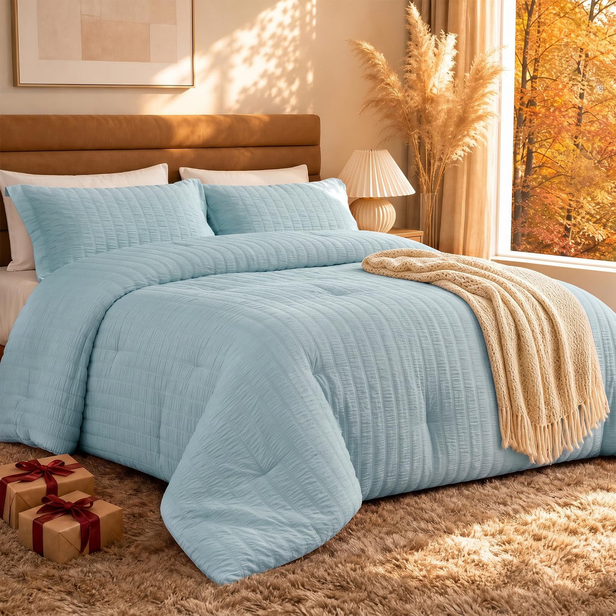 Quataly Cooling Comforter Set Twin Size Breathable Comforter with Sheets