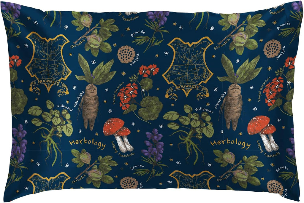 Jay Franco Satin Pillowcase - Standard Size 20x30 Inch Silky Soft Premium Pillow Cover, Blue - Harry Potter