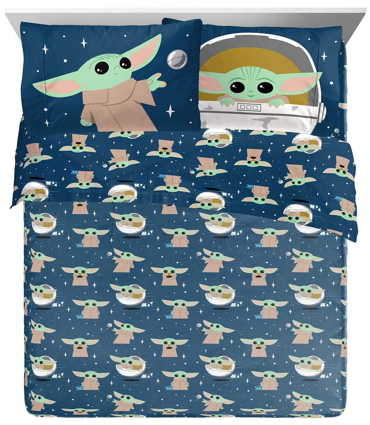 Jay Franco Kids Sheet Set with Fitted, Flat Sheets & Pillow Cover - Ultra-Soft Bedding with Pillowcase for Room Decor, White - Monster Jam, 3 Piece Toddler