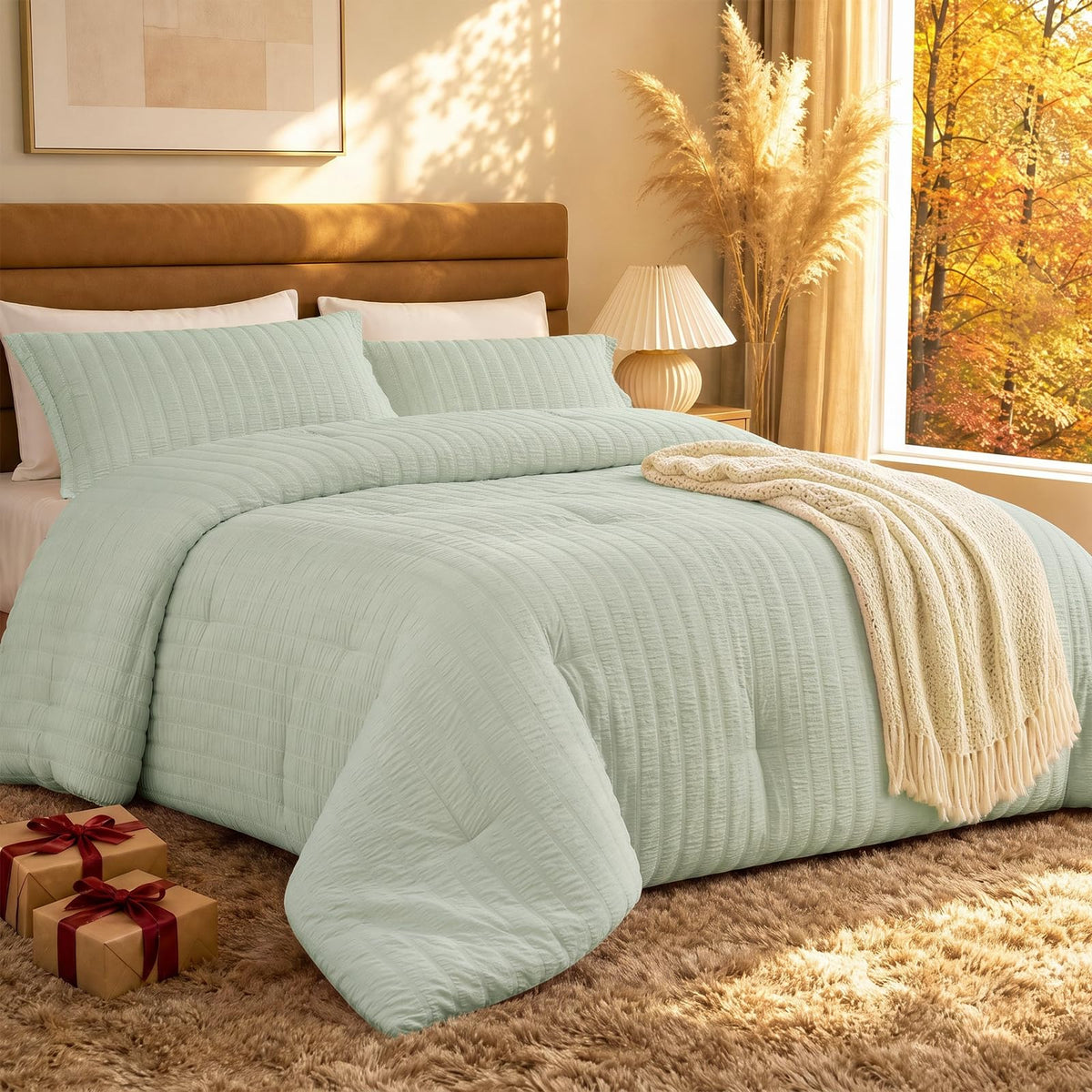 Quataly Cooling Comforter Set Twin Size Breathable Comforter with Sheets