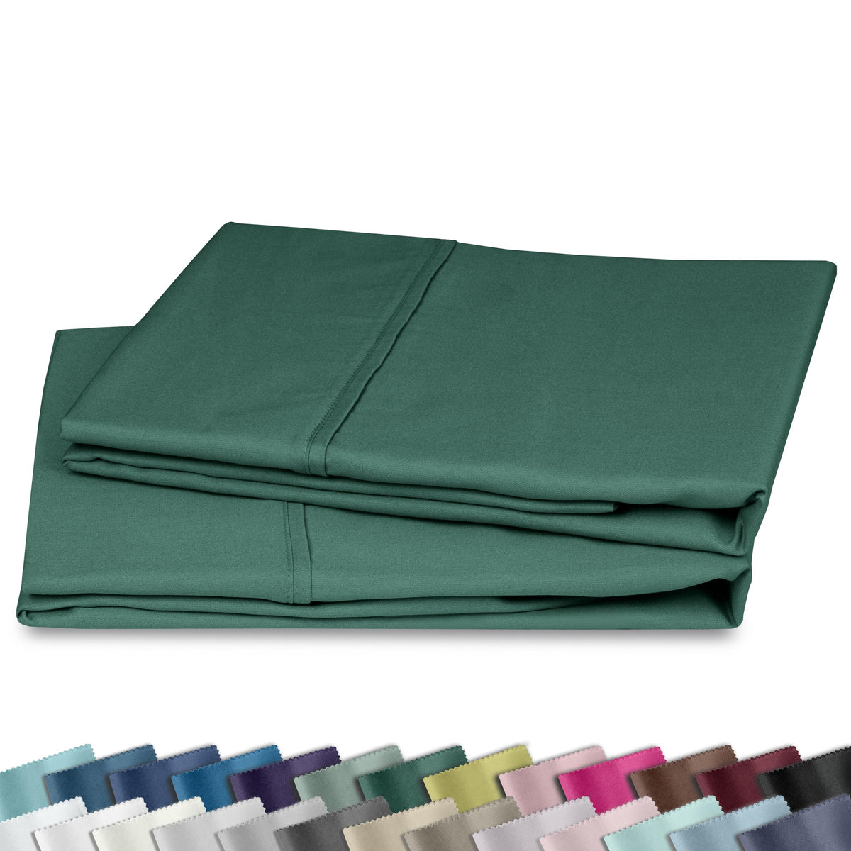 California Design Den 2-Pack Pillow Cases Standard Size, 100% Cotton Sateen