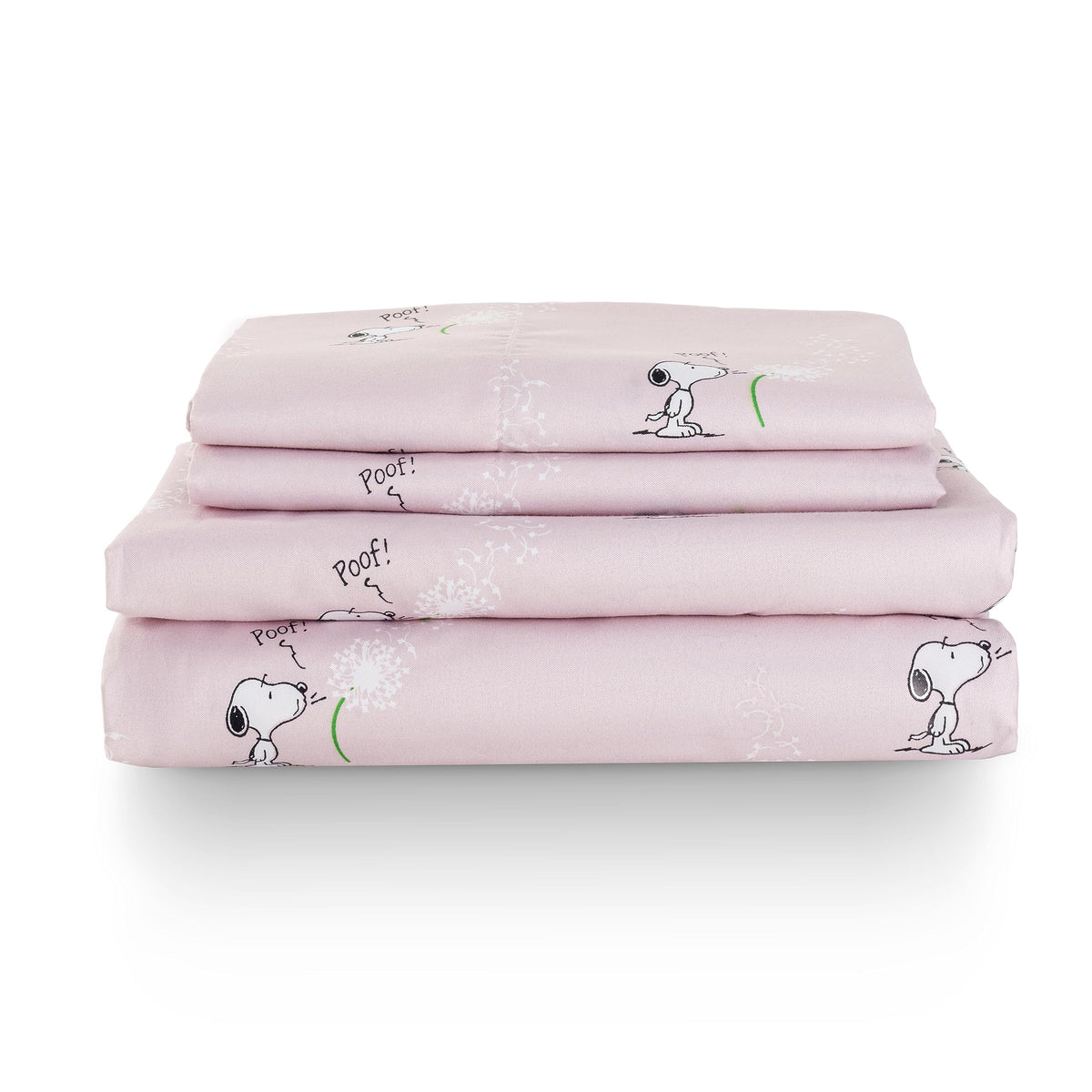 Berkshire Peanuts® Sheet Set Queen Size - 4 Pieces,Cute Character Snoopy Printed Soft Microfiber Bed Sheets,Peanuts Poses and Paws Grey