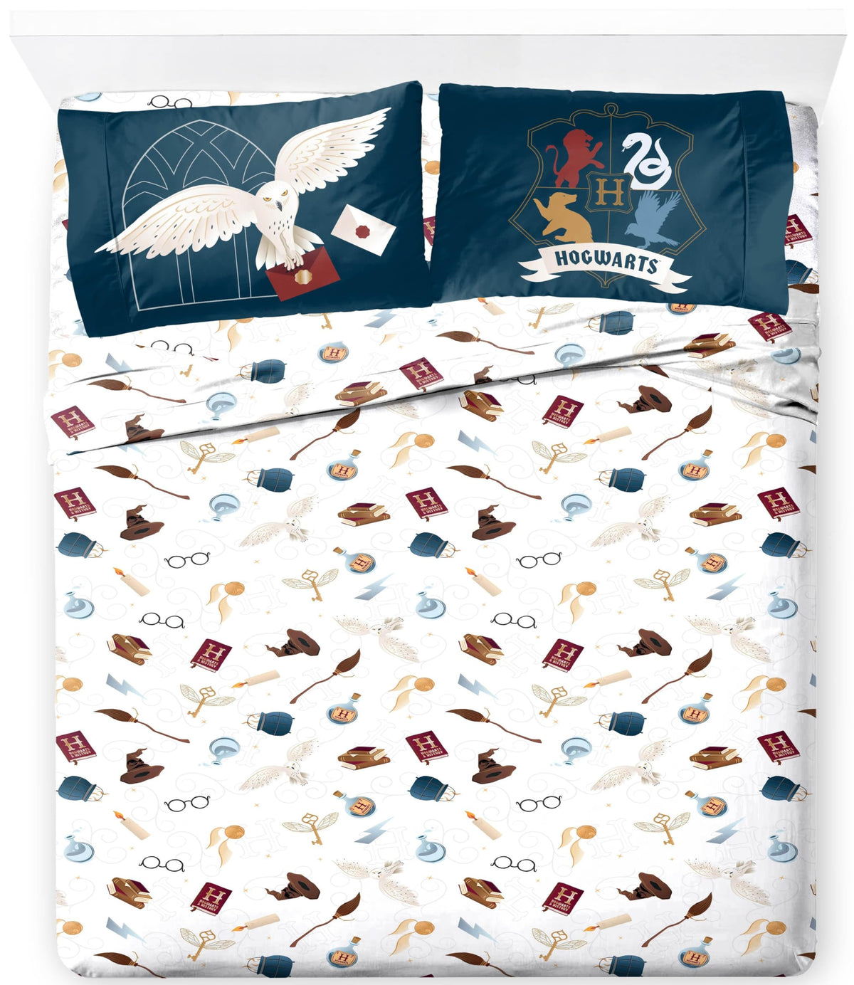 Jay Franco Kids Sheet Set with Fitted, Flat Sheets & Pillow Cover - Ultra-Soft Bedding with Pillowcase for Room Decor, White - Monster Jam, 3 Piece Toddler