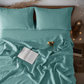 LBRO2M 100% French Pure Linen Sheet Set 4Pcs, 16" Deep Pocket Queen Size