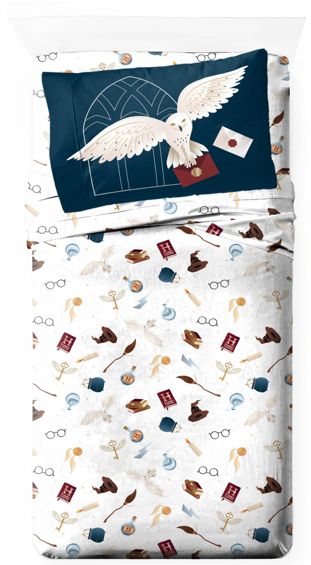 Jay Franco Kids Sheet Set with Fitted, Flat Sheets & Pillow Cover - Ultra-Soft Bedding with Pillowcase for Room Decor, White - Monster Jam, 3 Piece Toddler