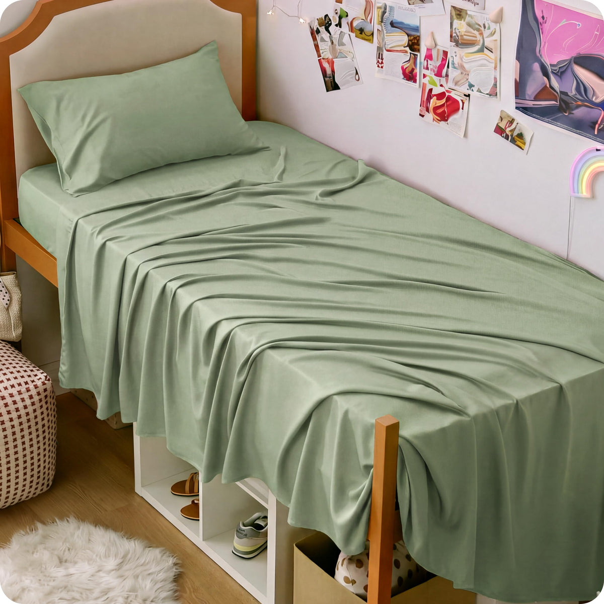 Bedsure PureWoven 100% Rayon Derived from Bamboo, Queen Sheets, 4 Pieces